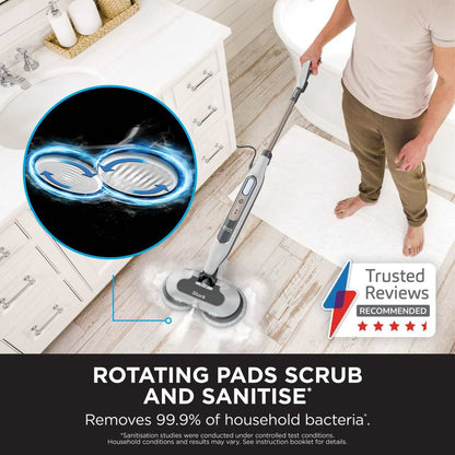 Shark® Dampf- & Scheuermopp – All-in-One mit LED, XL-Tank & 8 Pads