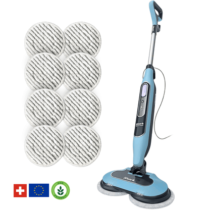 Shark® Dampf- & Scheuermopp – All-in-One mit LED, XL-Tank & 8 Pads